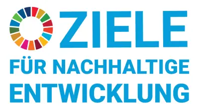 rafik der Sustainable Development Goals mit dem Schriftzug „Ziele für nachhaltige Entwicklung“