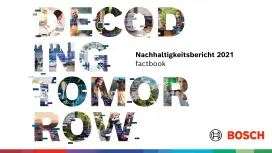 Titelbild des Bosch-Nachhaltigkeitsberichts 2021