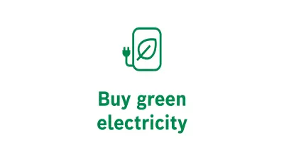 Icon and text "Buy green energy"