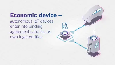4 steps towards an Economy of Things: Economic device — autonomous IoT devices enter into binding agreements and act as own legal entities.