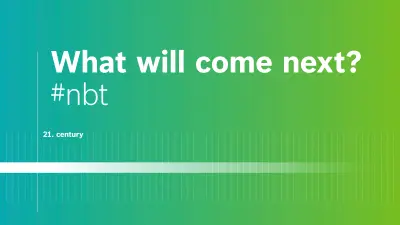 The sentence „What will come next?“ on a green background.