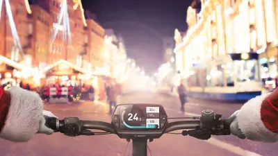 Santa on his bike, from POV Setting