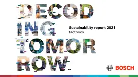 Cover of the Bosch sustainability report 2021
