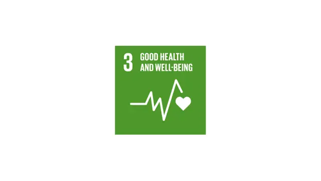 Icon of the United Nations Sustainable Development Goal No. 3 "Good Health and Wellbeing".