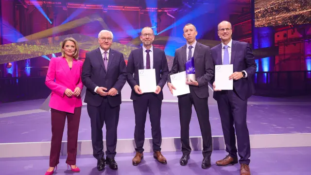 Winning team at the award ceremony