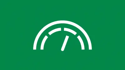 Icon with speedometer