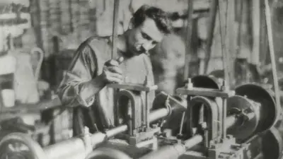 Ein Arbeitsplatz in Robert Bosch's Fabrik, 1906