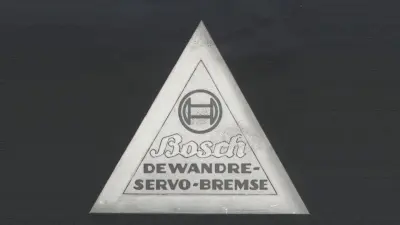 Werbeschild für die Servobremse, 1927