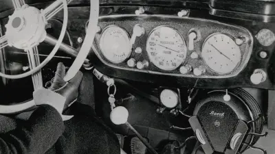 Bosch-Wagenheizer mit Scheibenentfroster, eingebaut in einen Mercedes, 1938