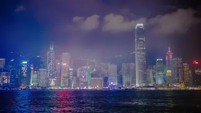 Hongkong's Skyline bei Nacht
