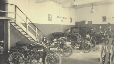 Bosch Car Service motorbike workshop Berlin, 1930
