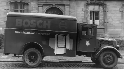 Bosch truck for product delivery with advertising for refrigerators, 1951