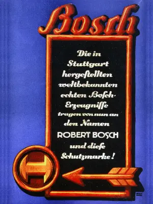 Blue-orange poster in portrait format