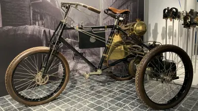 The three-wheeler presented in the exhibition on Bosch history