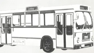 Fahrzeug der weltweit ersten batterie-elektrischen Buslinie, 1974