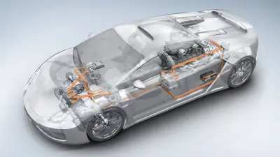 Bosch-Studie Glasauto: der elektrifizierte Sportwagen