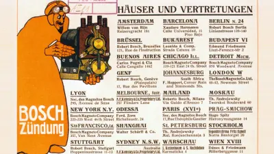 Werbepostkarte mit Adressen
