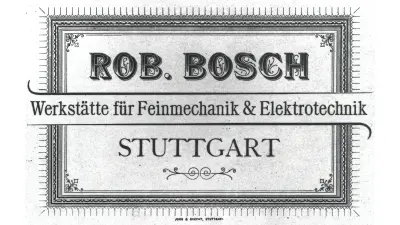 Ein Schild mit Aufschrift „Werkstätte für Feinmechanik und Elektrotechnik“