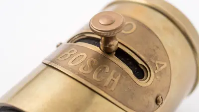 Noch nicht abschließbar: Schaltbare Bosch Zündspule für Automobilzündungen, 1908