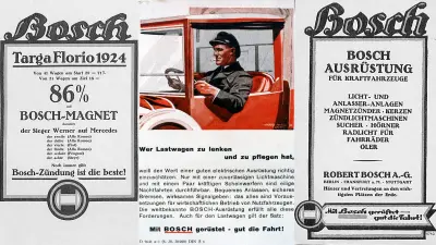 Three Bosch advertisements with text and image