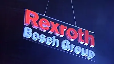 Leuchtschrift-Schriftzug Rexroth Bosch Group