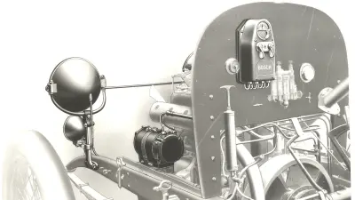 Interior of a vintage car