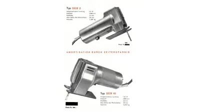 Werbung 1949 für zwei Stichsägenmodelle 
