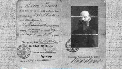 Robert Bosch’s driver’s license with photo and signature.