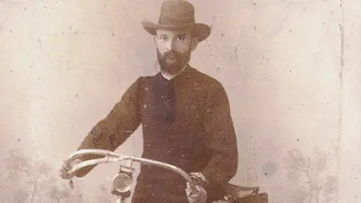 Robert Bosch with a bike