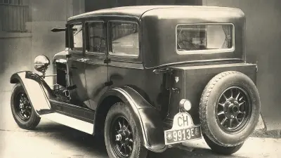Winker an einem Automobil, 1930