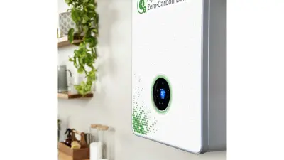 Darstellung eines an der Wand installierten H₂ Boilers