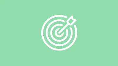 Illustration with circles smaller towards the center of the image with an arrow in the center of the image.