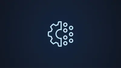 A light blue icon symbolizing hybrid modeling, where half a mechanical gear transitions into data points or nodes, representing the fusion of traditional engineering and AI.