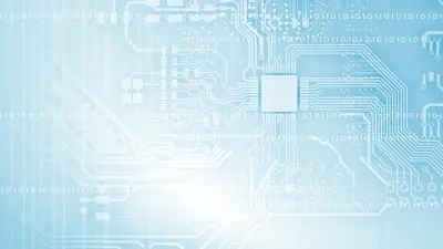 Abstract blue circuit board pattern with interconnected pathways and digital elements, representing probabilistic modeling and uncertainty quantification in complex technical systems.