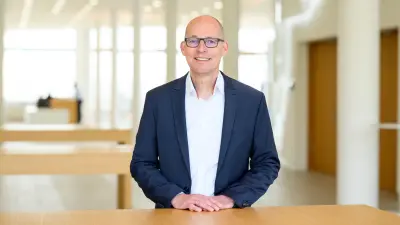 Photo of Peter Wolfangel, Member of the Board of Management of the Corporate Sector Research and Advance Engineering of Robert Bosch GmbH, at Bosch Research Campus Renningen, Germany. Dateinname: BoschResearch_Peter Wolfangel