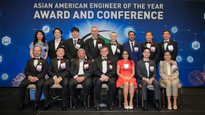 Group photo of Liu Ren and the other 2026 AAEOY Awardees