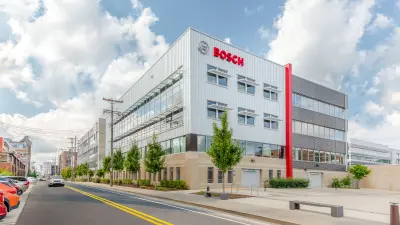 An exterior shot of the Research and Technology Center in Pittsburgh, Pennsylvania, USA.