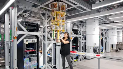 Image of an IBM quantum computer. Bosch Research and IBM are jointly researching possible quantum computer applications for materials science.