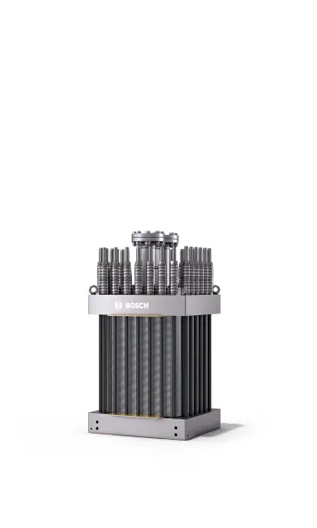 Image of a Bosch electrolyzer. Bosch Research contributes to their development thanks to our research work.