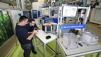 The pictures shows the so-called “Energieerlebniswelt” at Bosch’s production site in Feuerbach, Germany. Here, employees and visitors can learn more about energy efficiency
