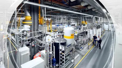 A manufacturing facility at Bosch in Bamberg where the AI Analytics Platform is being used.