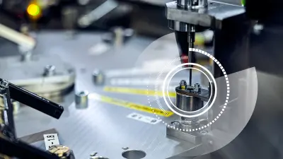Close-up of an assembly station whose sensors transmit data directly to the AI Analytics Platform. 