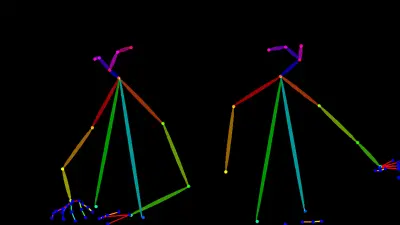 The process of creating AI-generated renderings. You can see two car occupants at different stages of the rendering process: the pose image