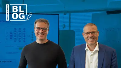 The two Bosch Research experts, Michael Schick (left,) and Uwe Iben (right). 