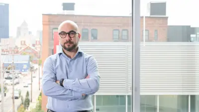 Research Expert Alessandro Oltramari standing in his office at Bosch Corporate Research Pittsburg, USA.