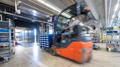 Wareneingangsprozess im Bosch Werk Homburg.