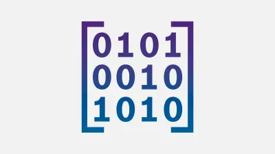The picture shows an icon. Its zeros and ones stand for software.