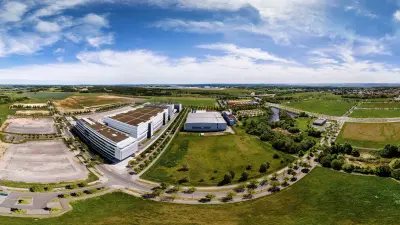 A bird's eye view of the new Bosch plant in Dresden.