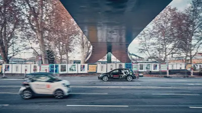 Das Diesel-Testfahrzeug liefert gute Messergebnisse.