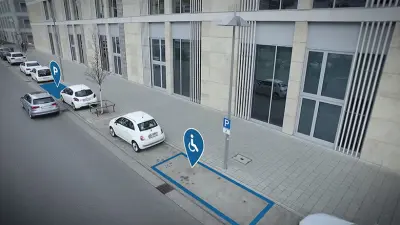 Das Bild zeigt eine Anzeige von freien Parklücken.